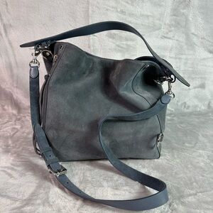 Rebecca Minkoff MAB Suede Hobo Shoulder Steep Gray  Bag